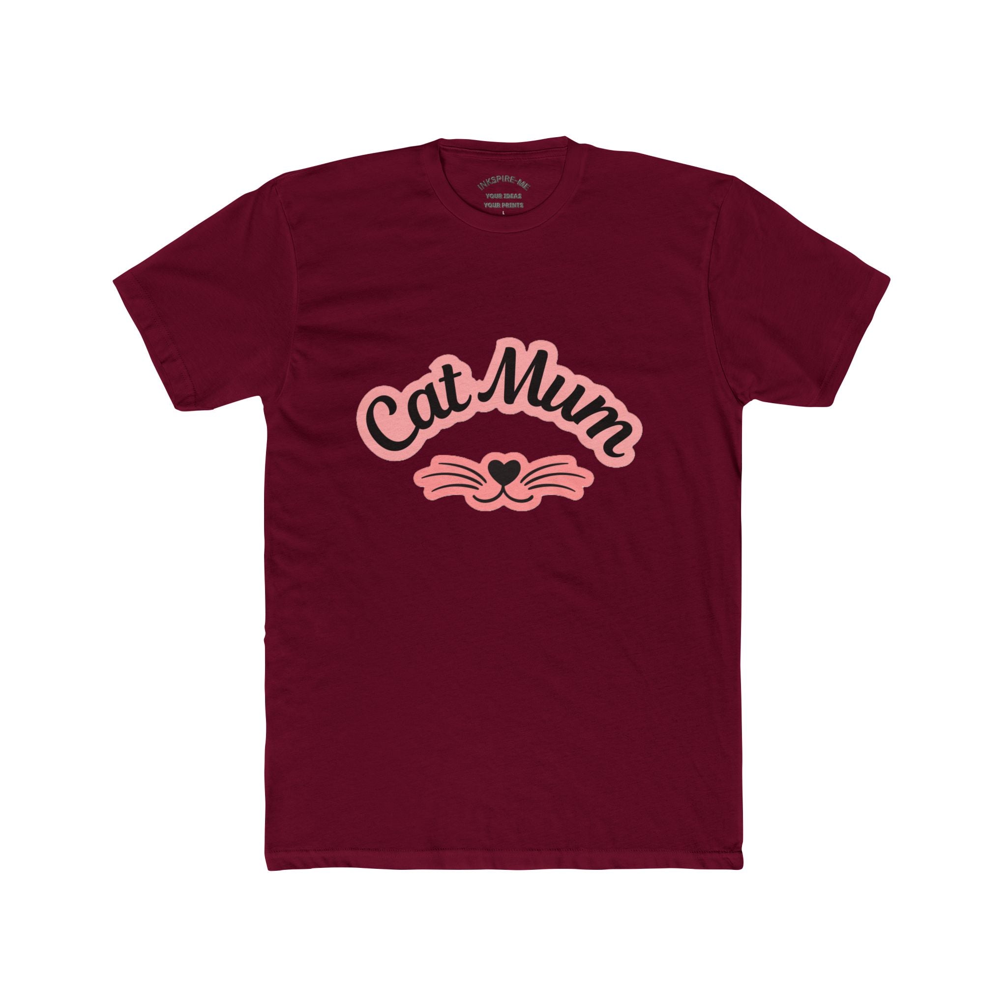 Cat Mum T-Shirt — Cute Cat Mom Tee with Whisker Heart Design