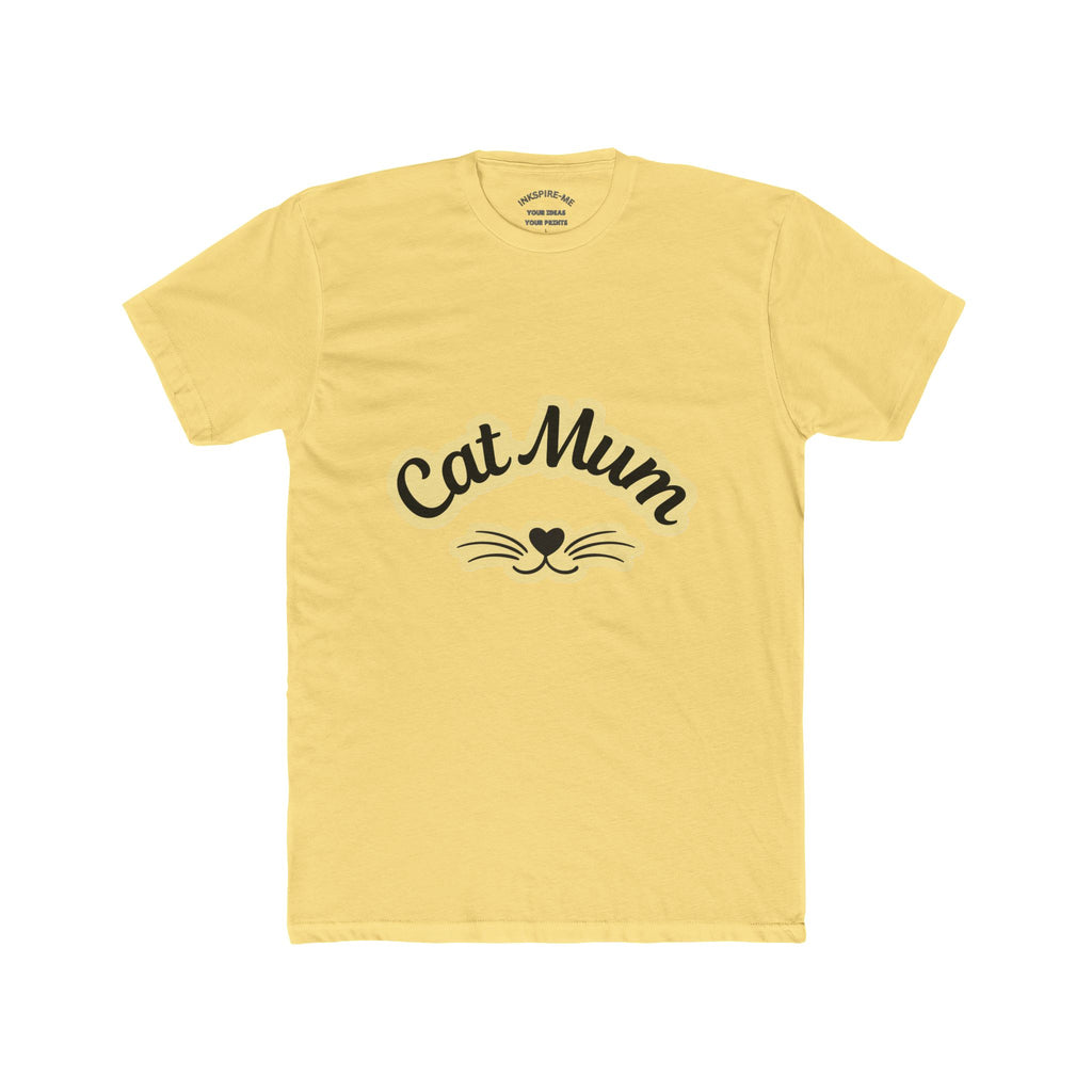 Cat Mum T-Shirt — Cute Cat Mom Tee with Whisker Heart Design