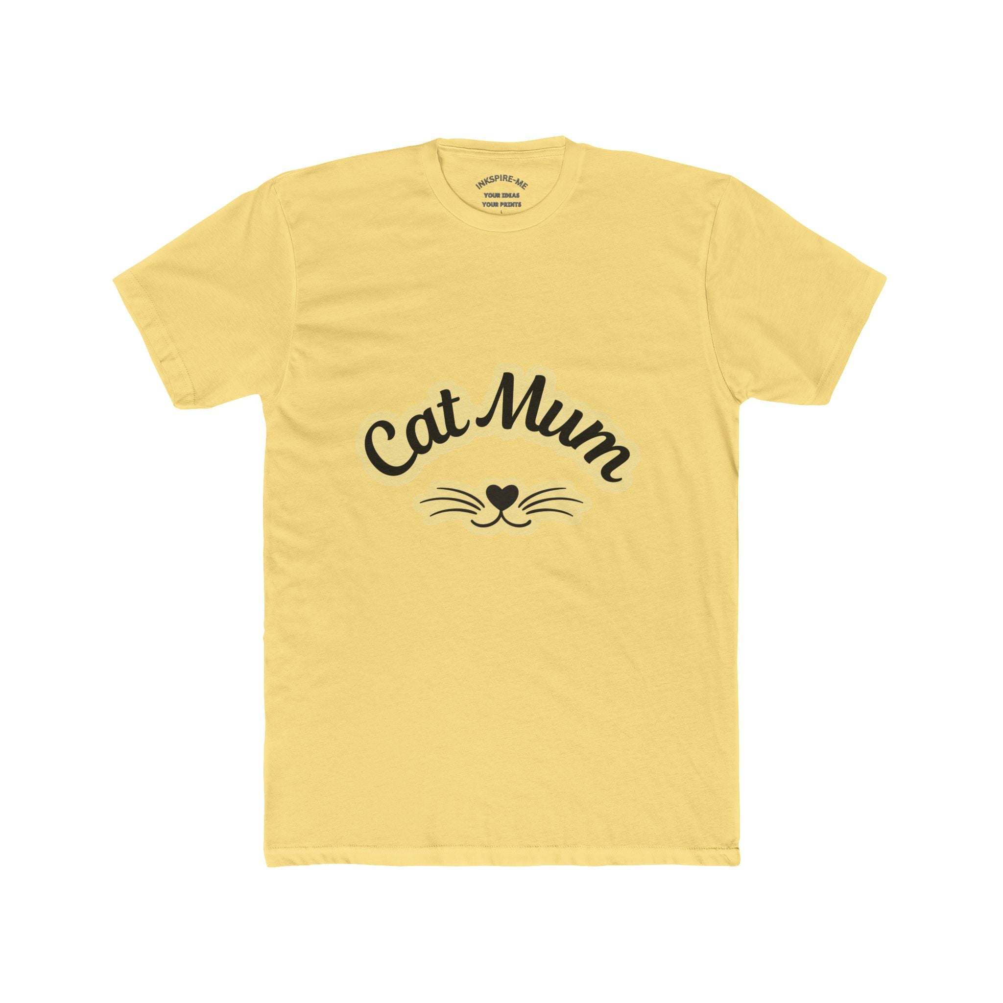 Cat Mum T-Shirt — Cute Cat Mom Tee with Whisker Heart Design