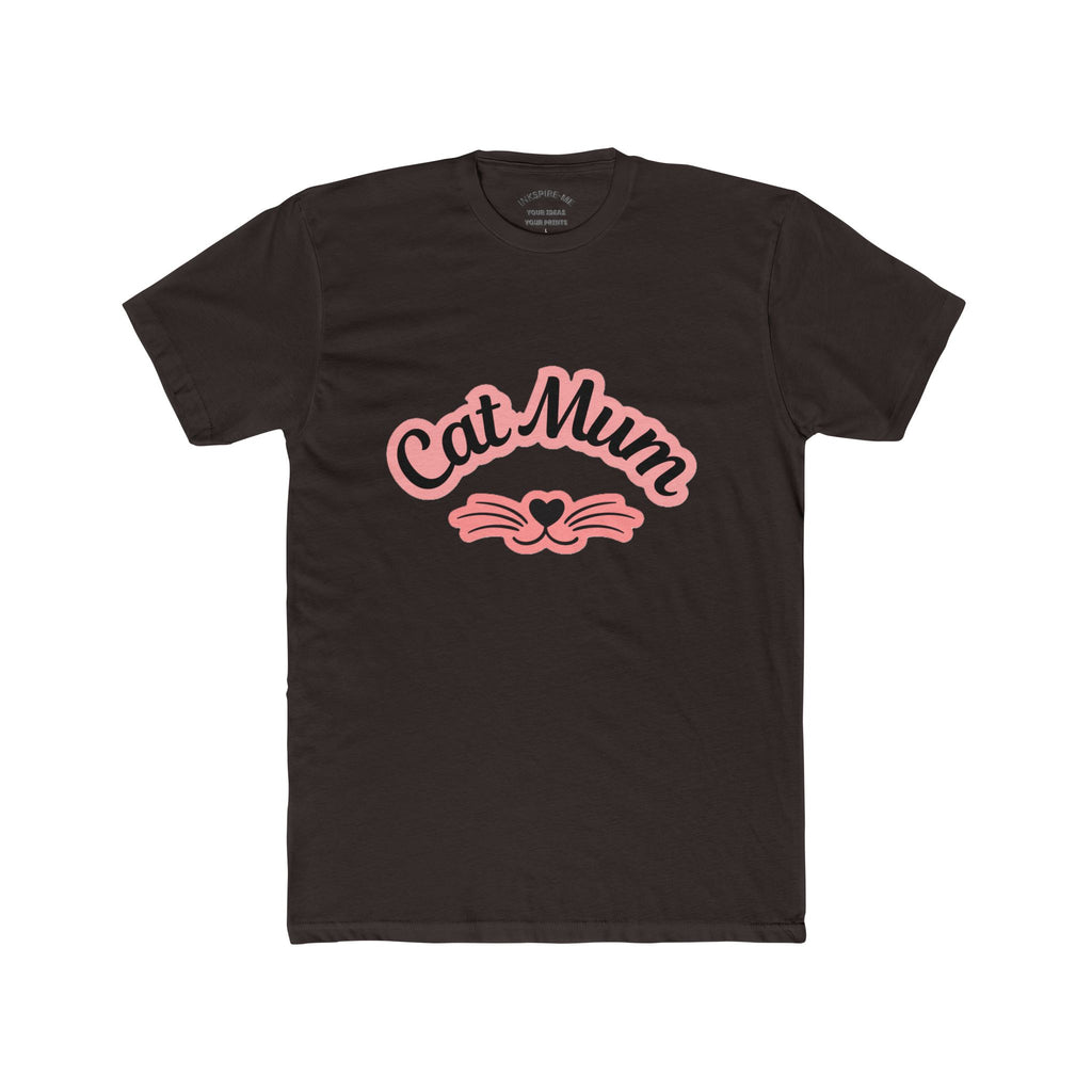 Cat Mum T-Shirt — Cute Cat Mom Tee with Whisker Heart Design