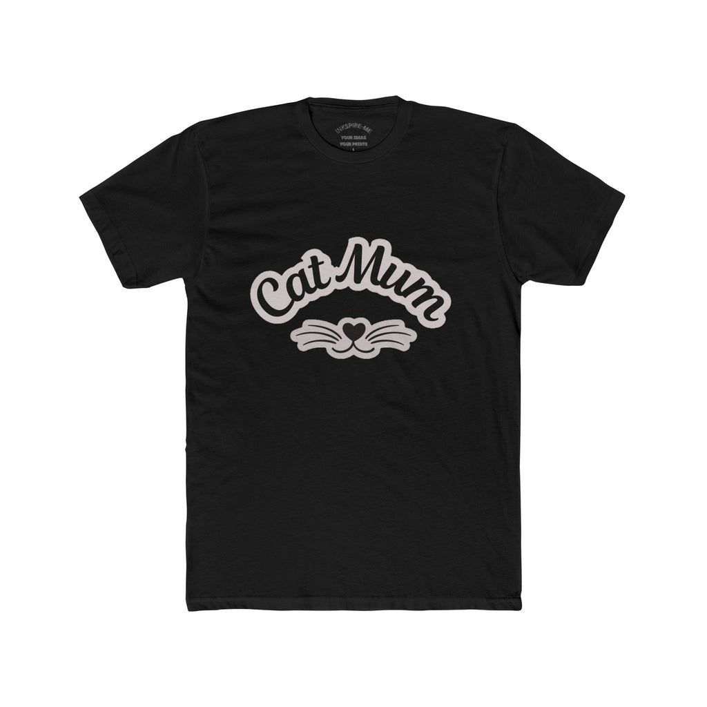 Cat Mum T-Shirt — Cute Cat Mom Tee with Whisker Heart Design