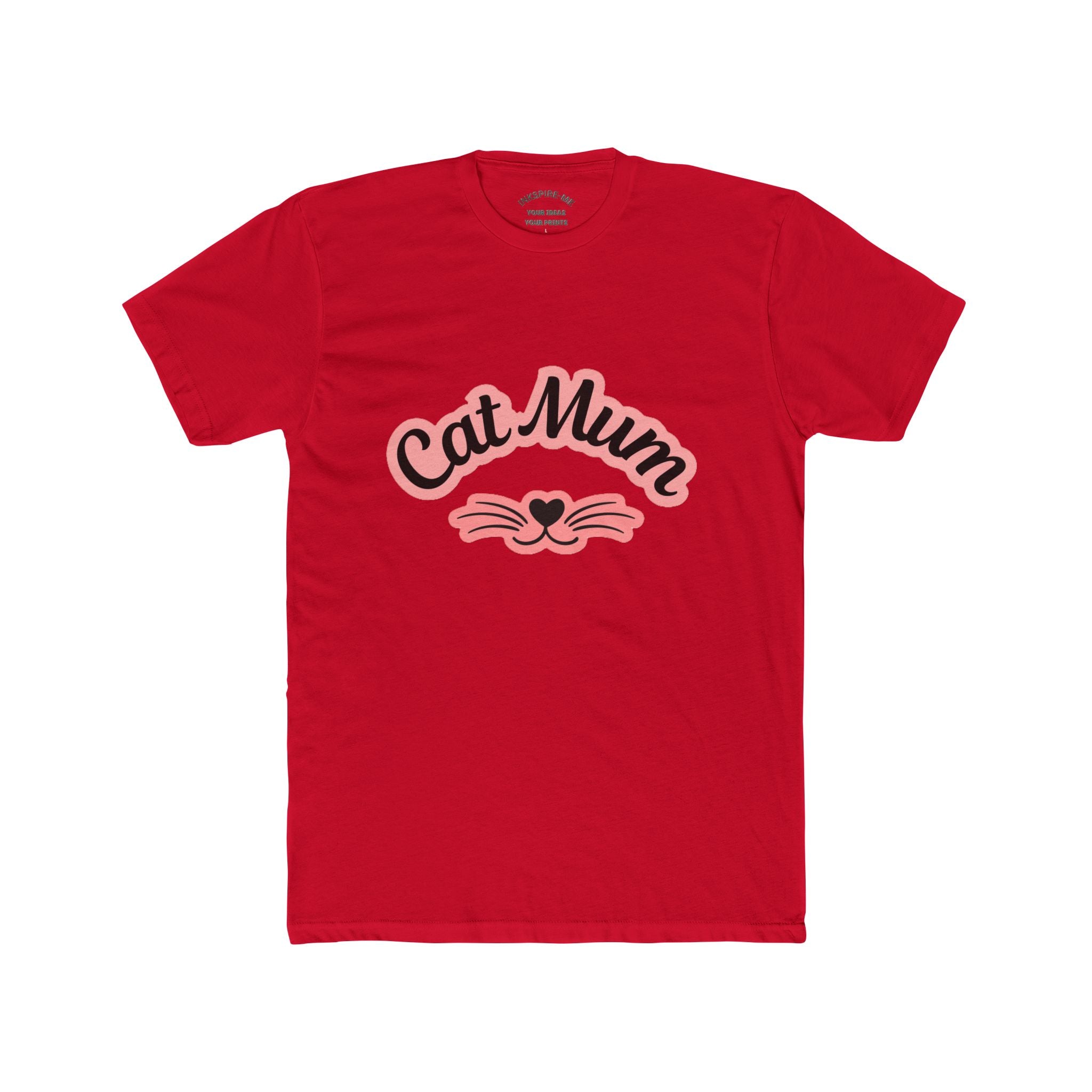 Cat Mum T-Shirt — Cute Cat Mom Tee with Whisker Heart Design