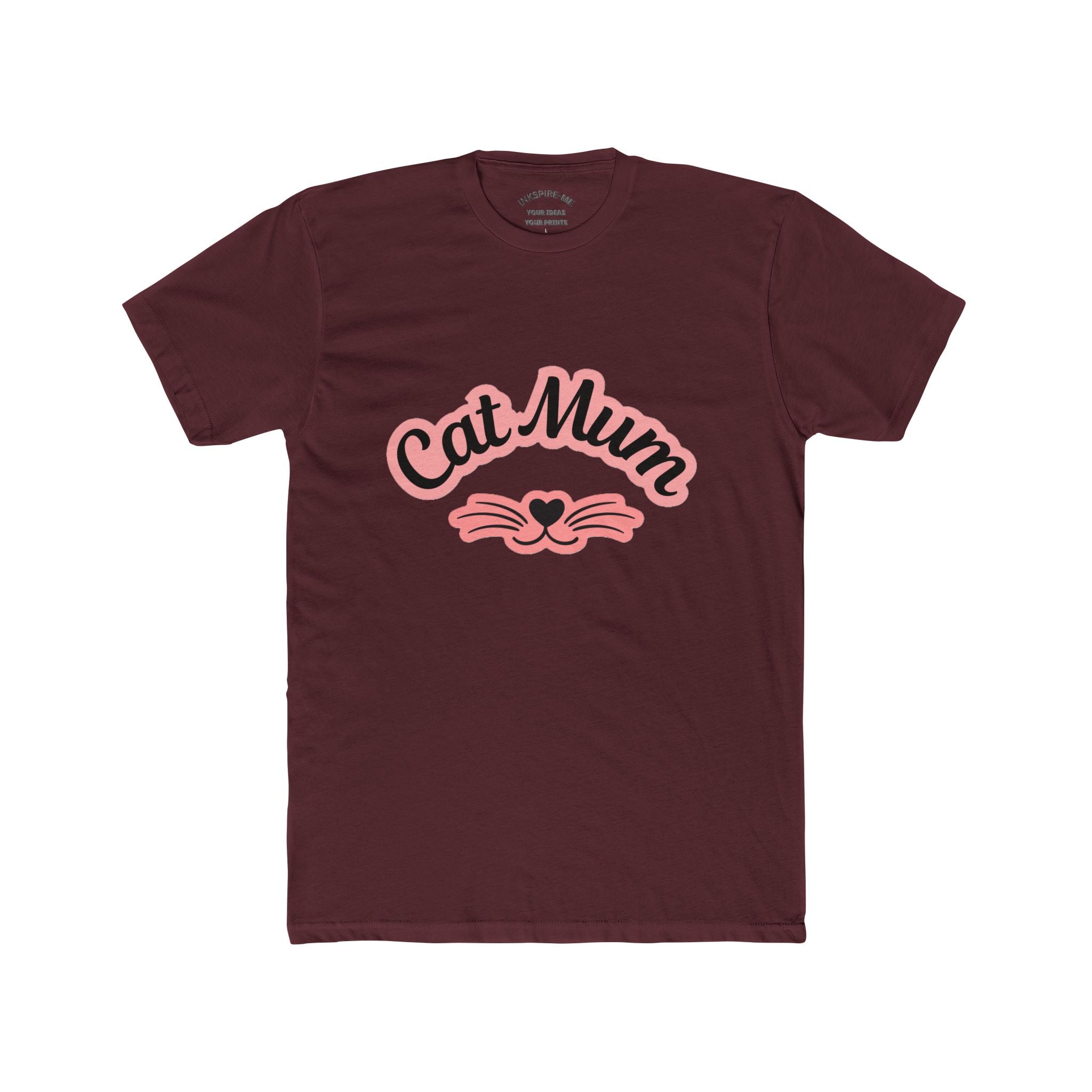 Cat Mum T-Shirt — Cute Cat Mom Tee with Whisker Heart Design
