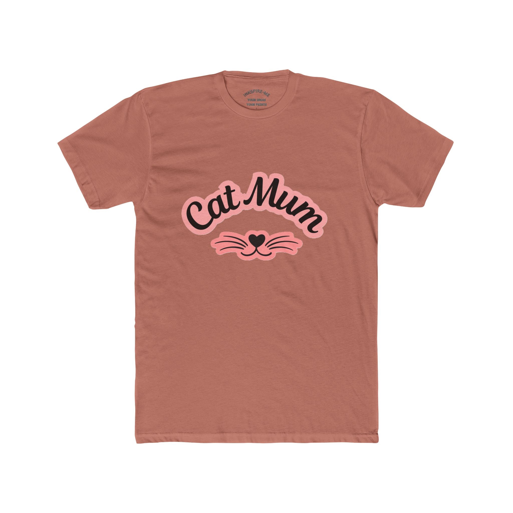 Cat Mum T-Shirt — Cute Cat Mom Tee with Whisker Heart Design
