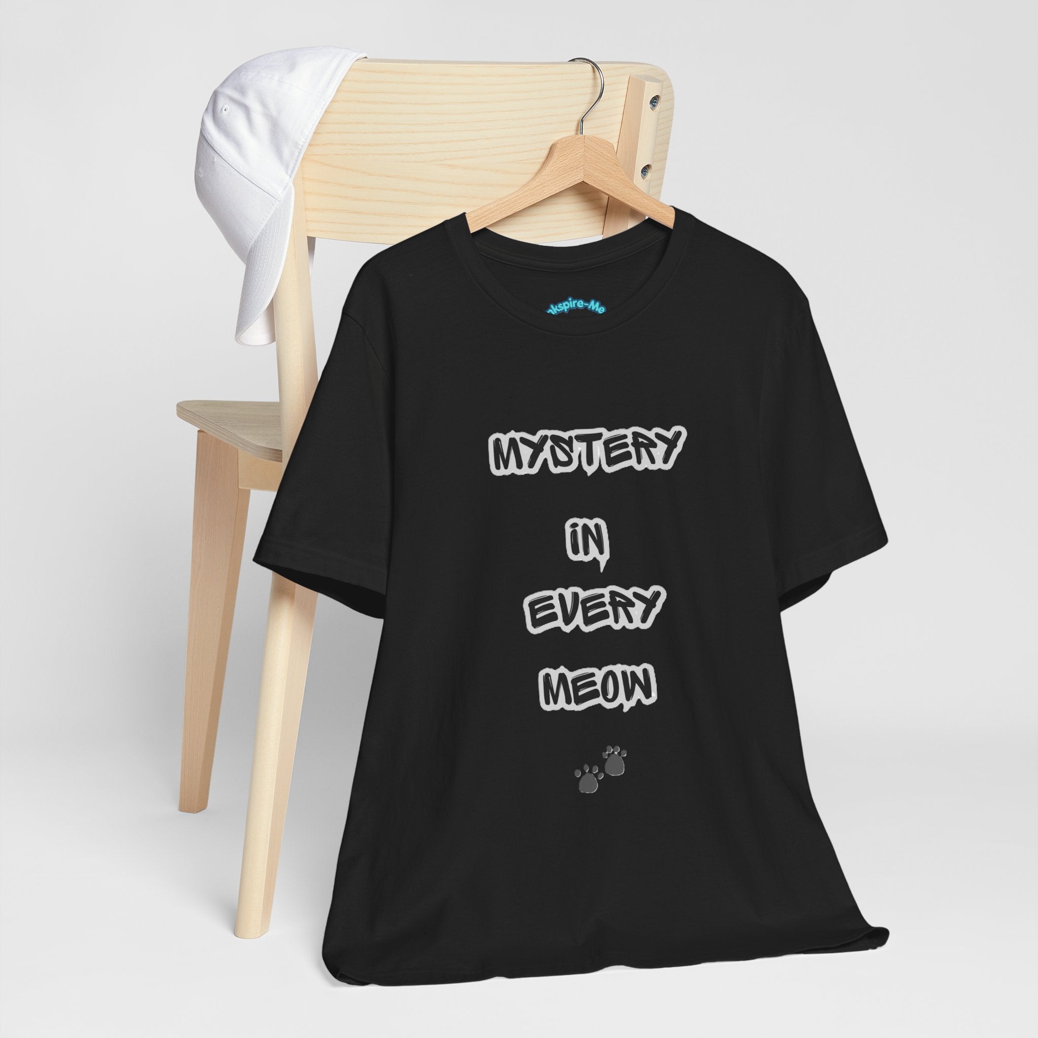Mystery In Every Meow T-Shirt — Cute Cat Paw Graphic Tee for Cat Lovers