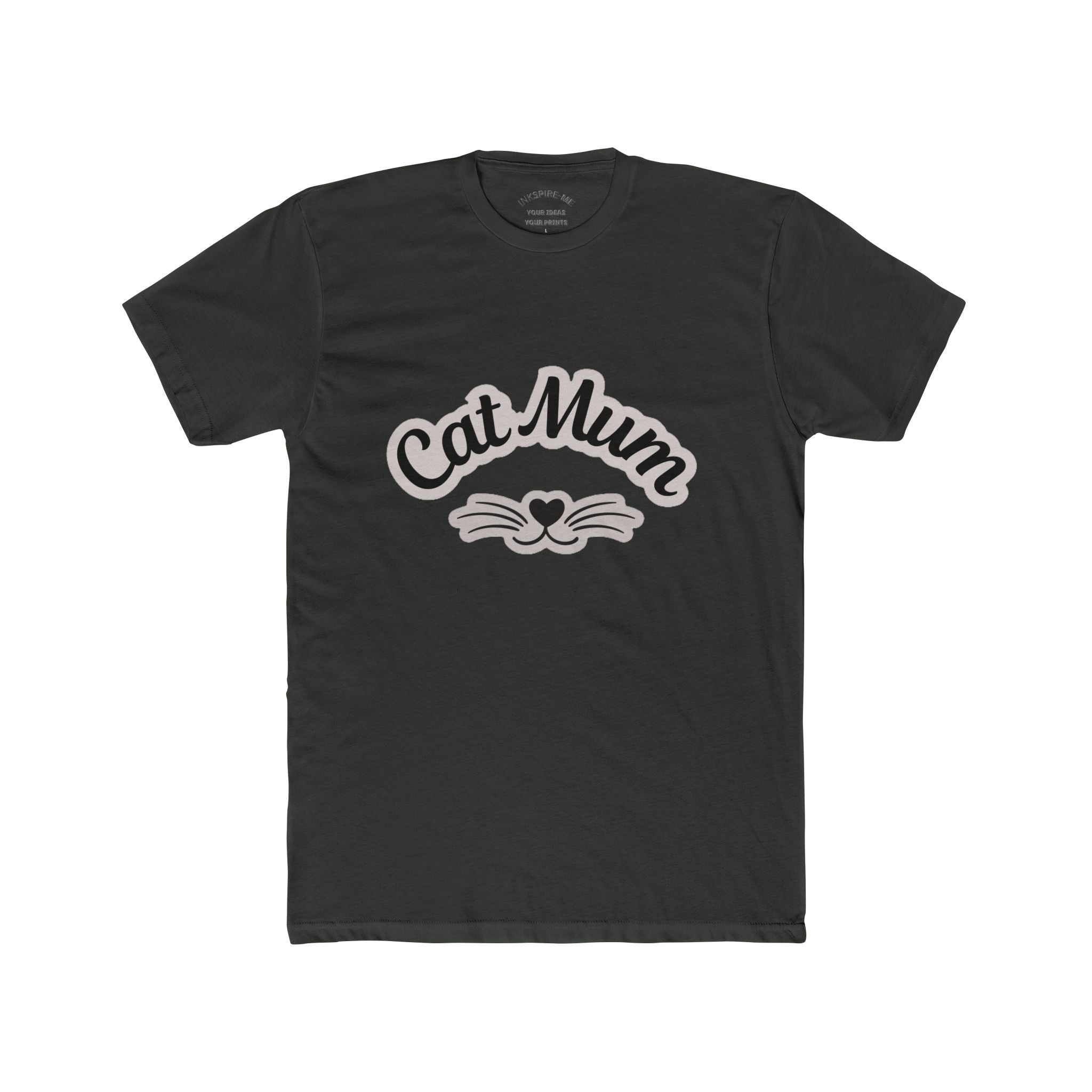 Cat Mum T-Shirt — Cute Cat Mom Tee with Whisker Heart Design