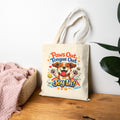 Tote Bag — "Paws Out, Tongue Out, Joy In!" Cute Happy Dog Canvas Tote