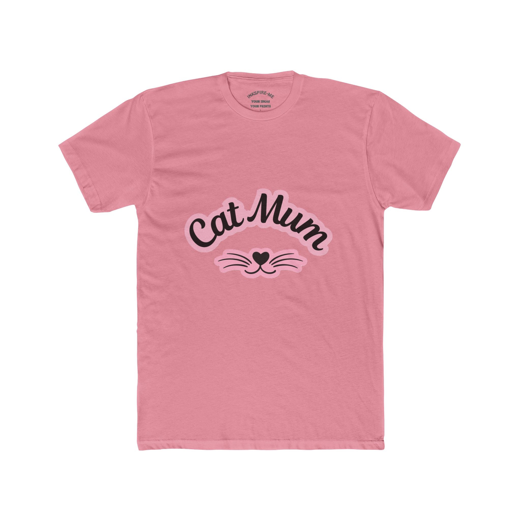 Cat Mum T-Shirt — Cute Cat Mom Tee with Whisker Heart Design