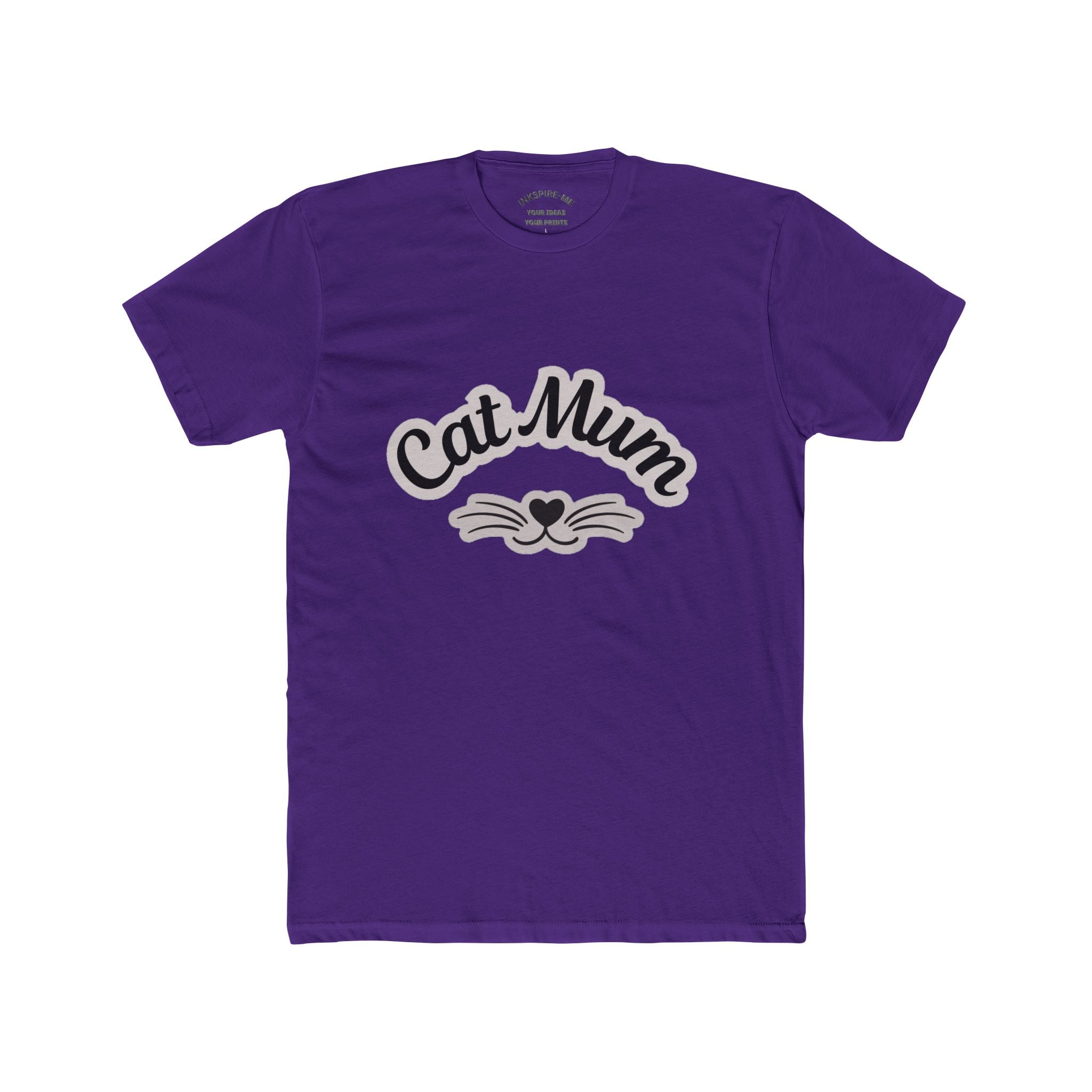 Cat Mum T-Shirt — Cute Cat Mom Tee with Whisker Heart Design
