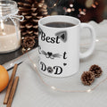 Best Cat Dad Ceramic Mug — Cute Cat Ears & Whiskers Coffee Cup (11oz/15oz)