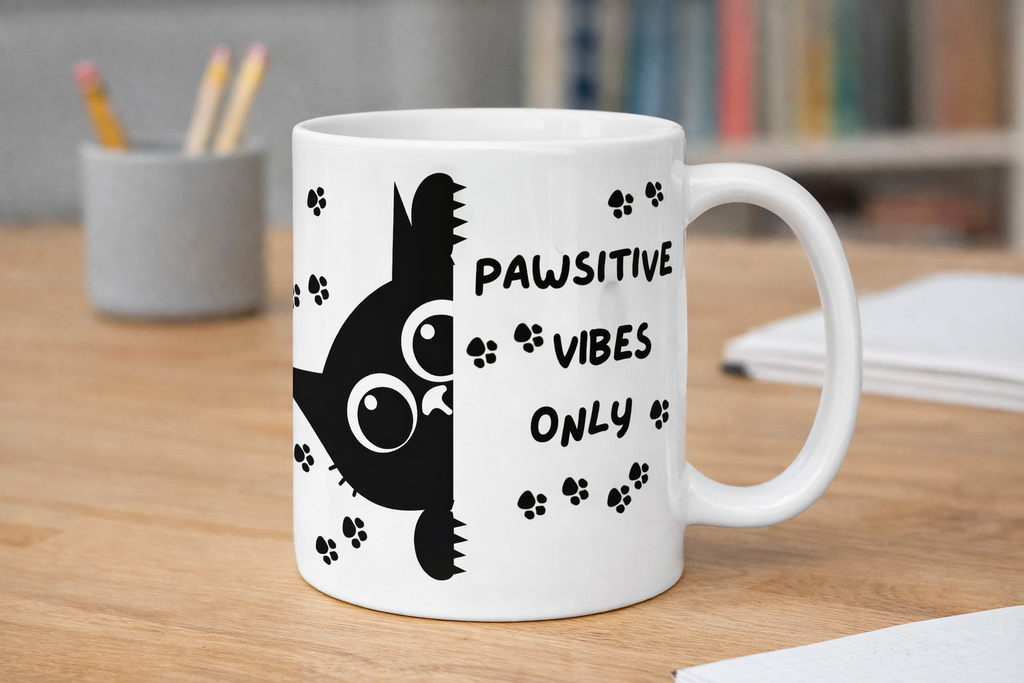 Black Cat Ceramic Mug – Mystery in Every Meow