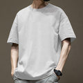 Pure Cotton Heavyweight Short-Sleeve Men's Trendy Brand Ins Versatile T-Shirt Top Retro Distressed Half