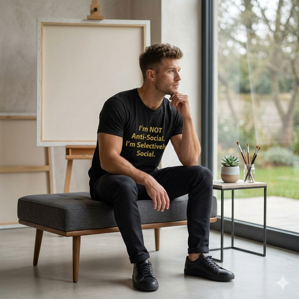 Selectively Social Tee — “I’m NOT Anti-Social. I’m Selectively Social.” Graphic T-Shirt