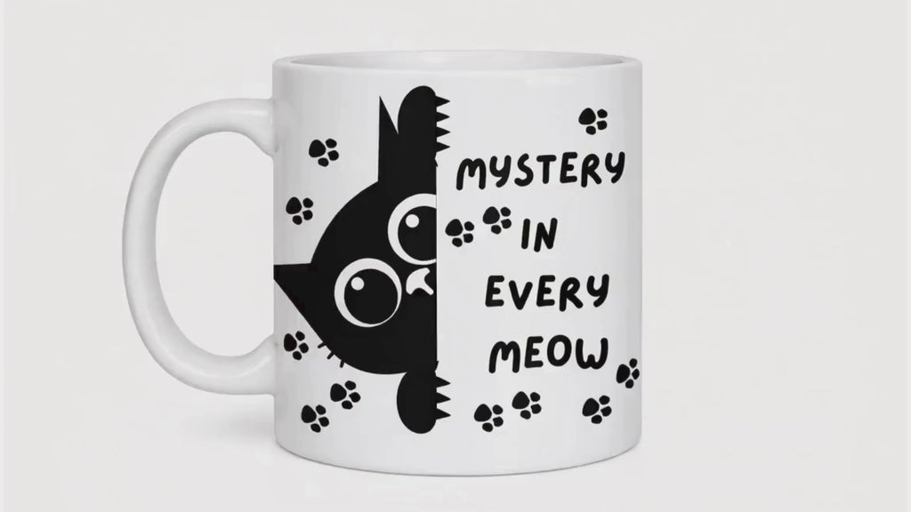 Black Cat Ceramic Mug – Mystery in Every Meow
