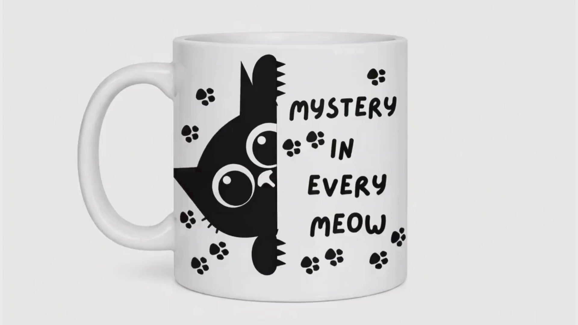 Black Cat Ceramic Mug – Mystery in Every Meow